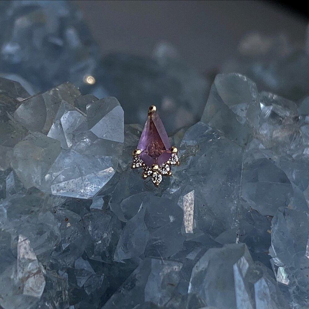 Buddha Jewelry 16g 14k Rose Gold Threadless End